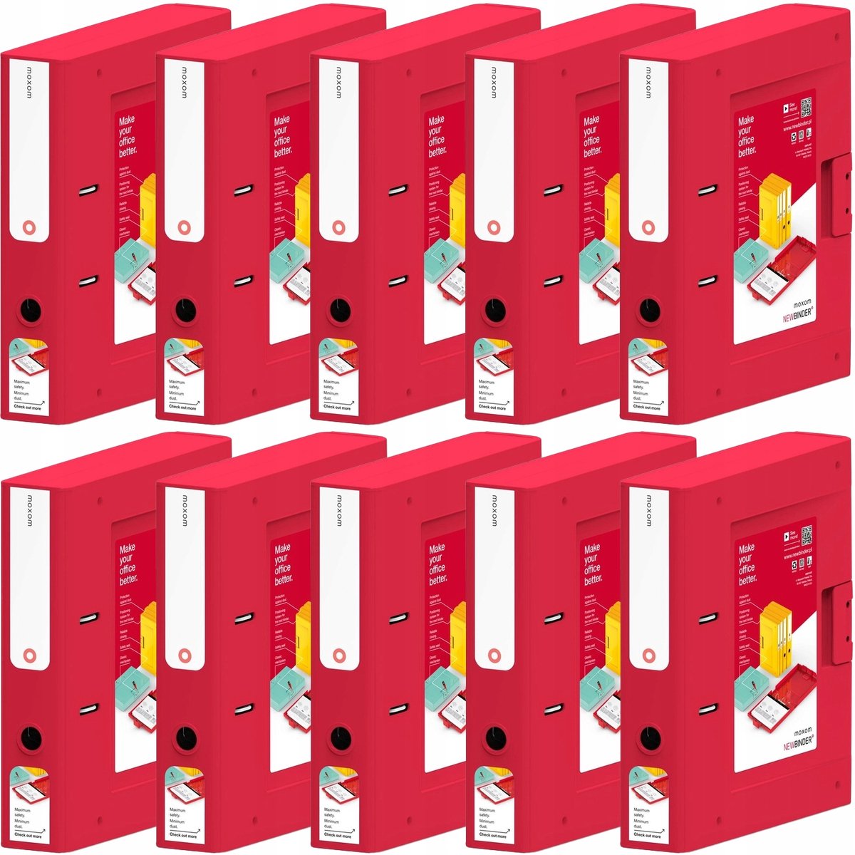 Merkloos Bureau Segregator 70mm Rood - 10 Stuks