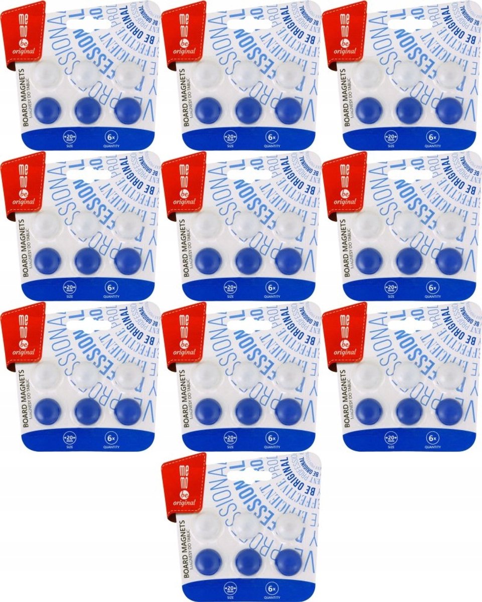 Memobe Magneets 20mm 6 stuks - Sterke Klemkracht - Mix Kleuren