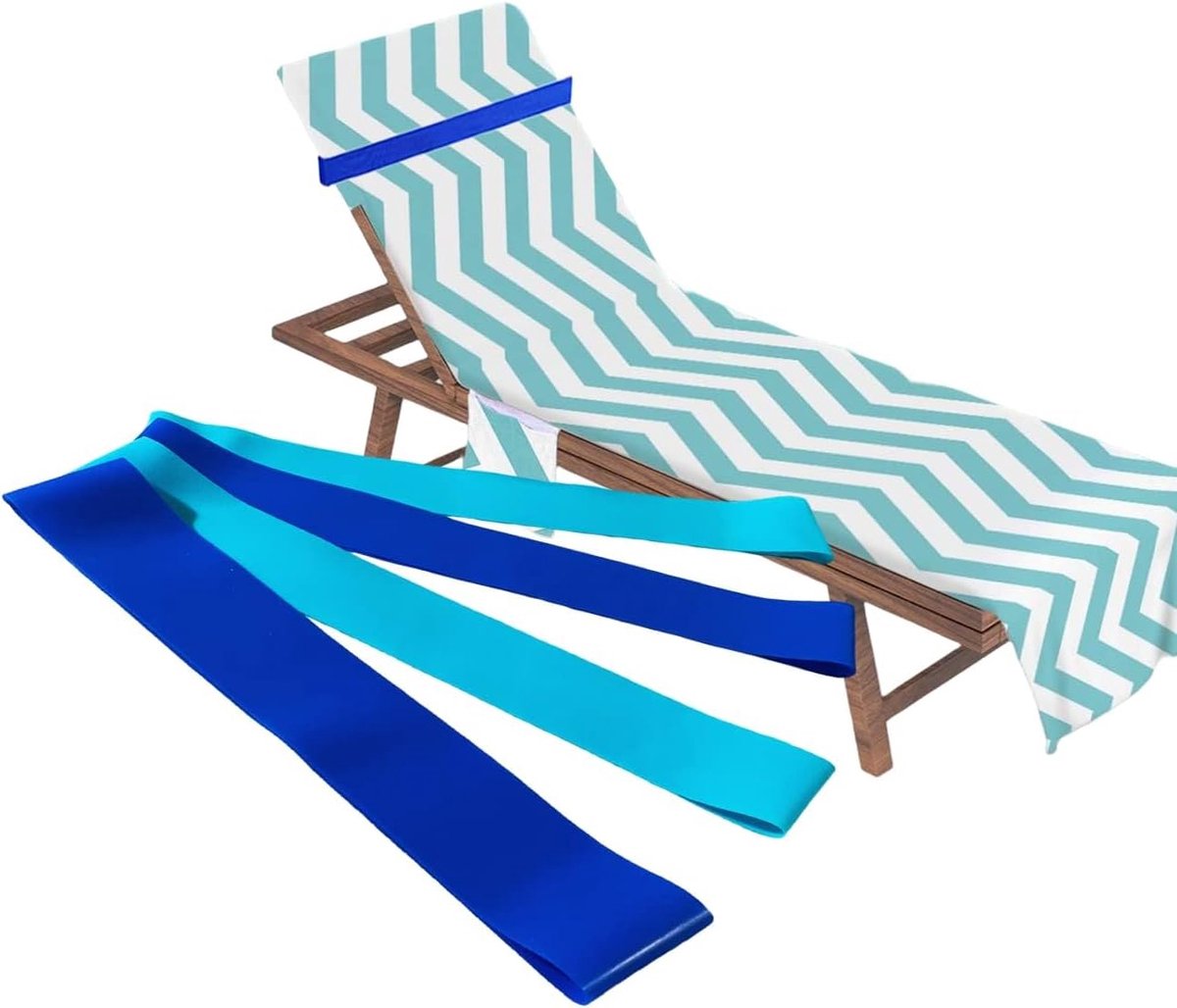 XIABYAYU Strandlakenbanden, 4 elastische banden voor handdoeken, handdoekclips voor zwembadstoel, zwembadstoel - ShopVlot