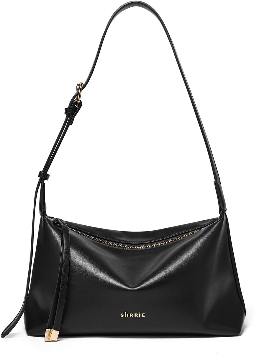 Shrrie Kleine schoudertas voor vrouwen, zacht PU-leer, veganistisch leer, crossbody tas met verstelbare brede riem - ShopVlot