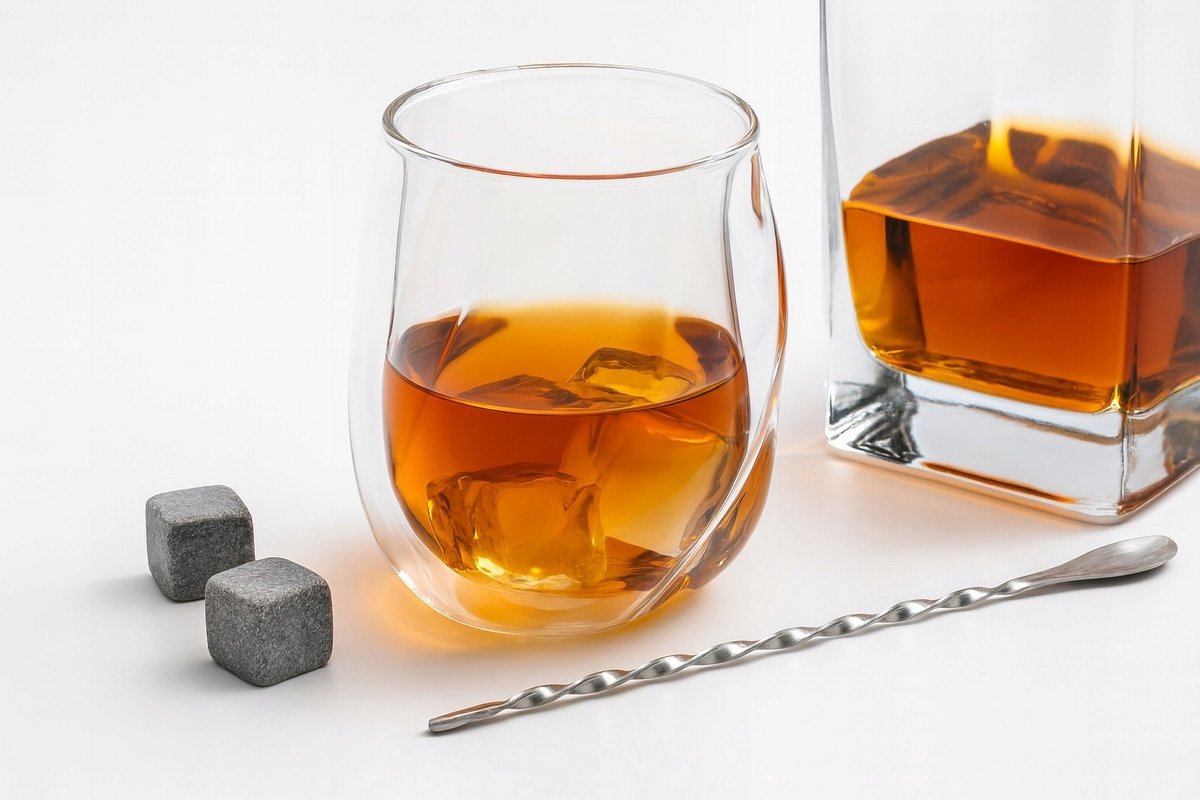 Enzo Whiskyglas 320ml Dubbelwandig Borosilicaatglas