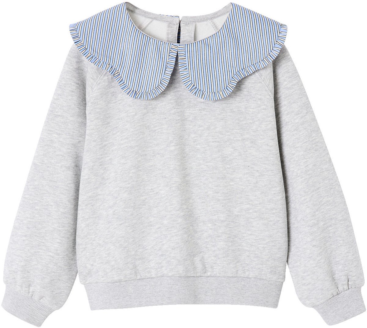 Vertbaudet Sweater - meisjes - kraag van Engels - borduurwerk - fluwelen boodschap
