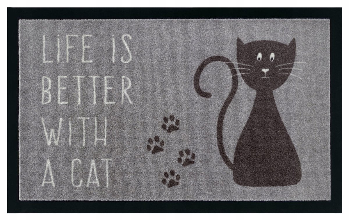 Hanse Home Katten Woondeurmat - 45x75 cm, Bruin