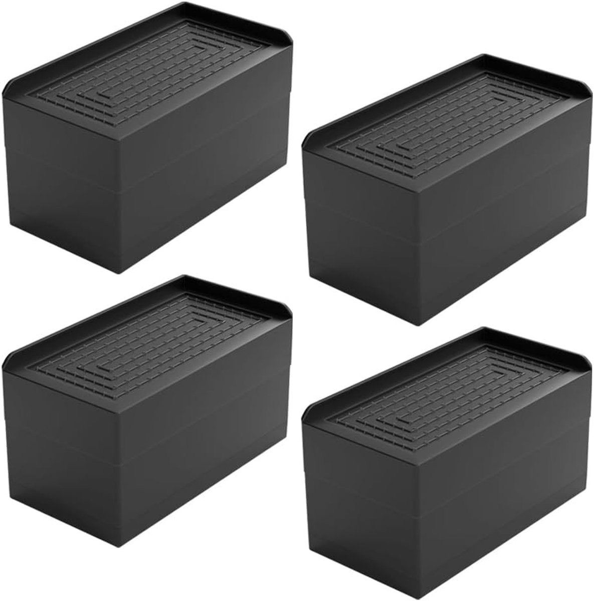 Wasmachine verhoger - Zwart - 7,5 cm - Verstelbare Kunststof Meubelverhoger - Voor Wasmachine en Meubilair