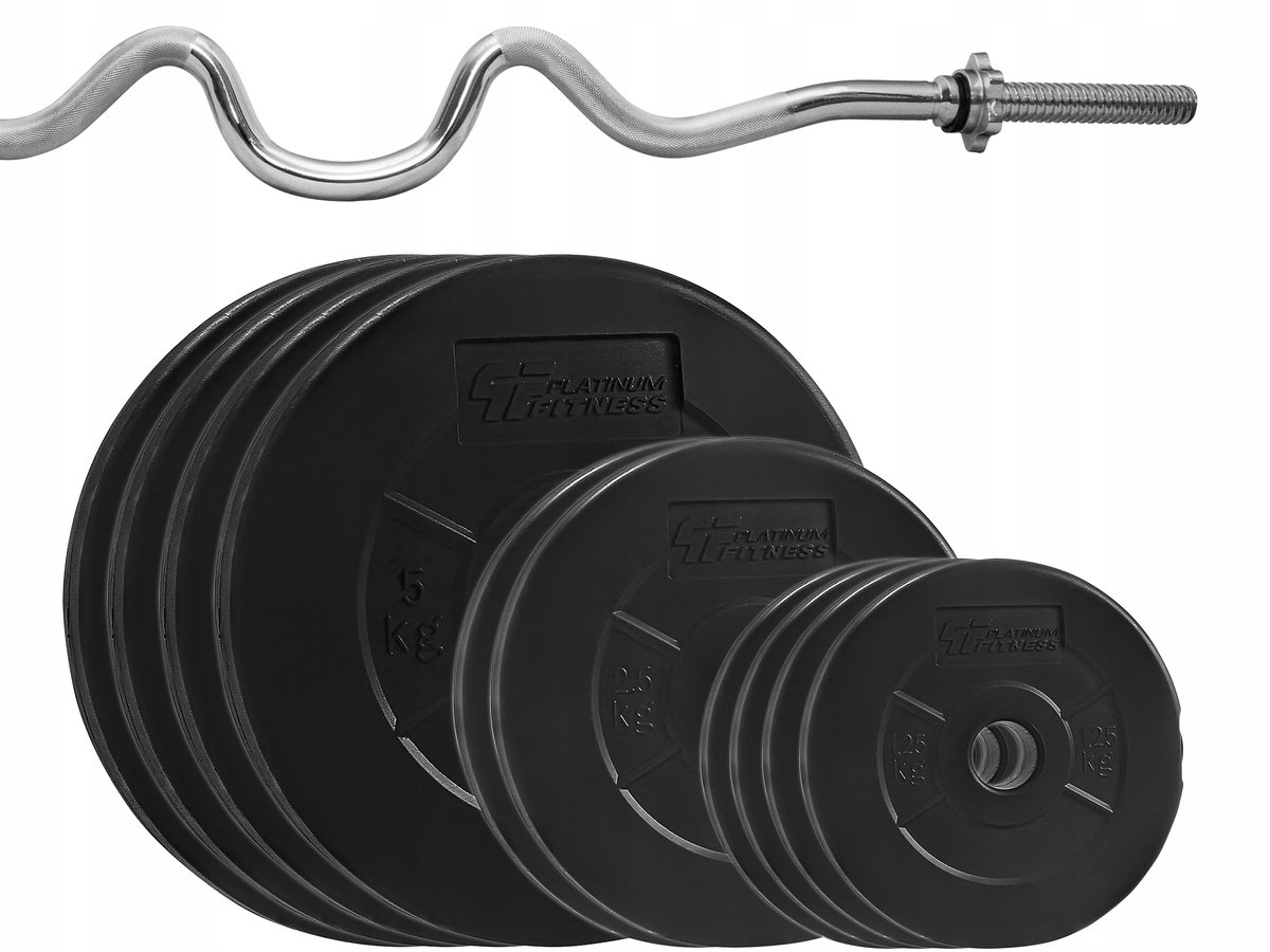 Zet Kracht & Conditie: 36kg houderset met gebogen staaf (120cm)