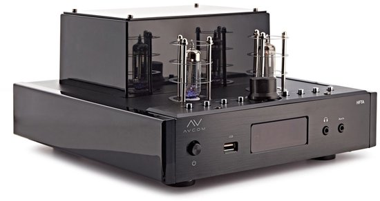 AVCOM Vintage Style-versterker met passieve luidspeakers, zwart — afbeelding 4