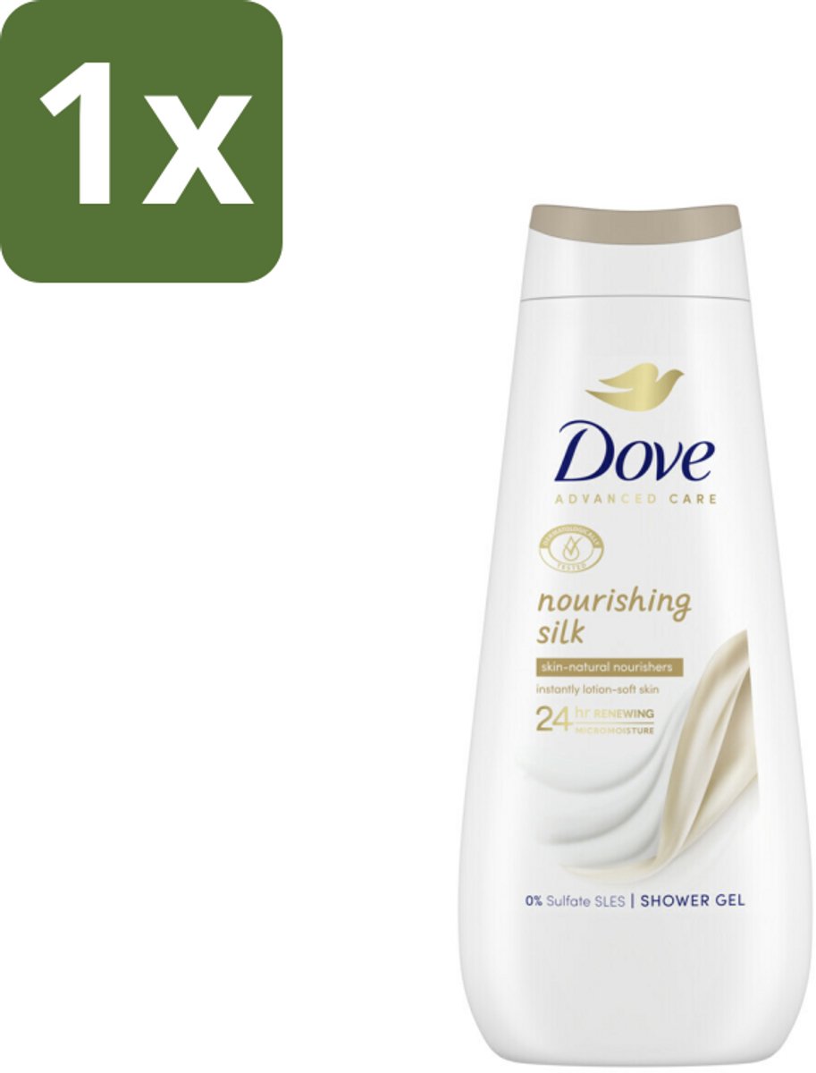 1 x Dove Douchecrème - Nourishing Silk - 400 ml - Douche Crème - Droge Huid - Zijdezachte Huid - Hydraterend - Micro Moisture