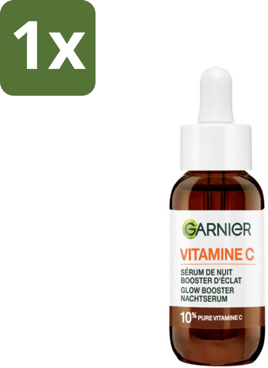 1 x Garnier - SkinActive - Nachtserum - Anti-Pigmentvlekken - 10% Vitamine C & Hyaluronzuur - 30 ml - Nachtserum - Vitamine C - Anti-Pigmentvlekken - Huidverheldering - Huidherstel