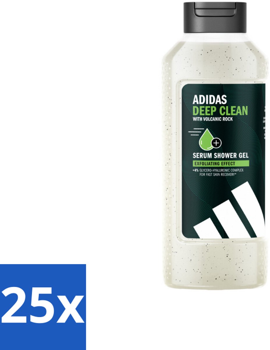 Adidas – Douchegel – Active Skin & Mind Deep Clean – 400 ml - Bulkverpakking - 25 stuks