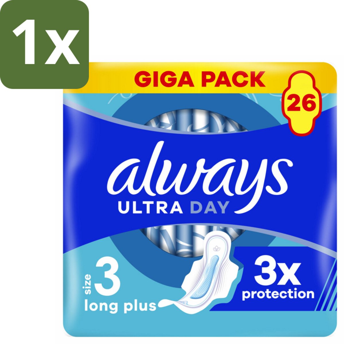 1 x Always - Maandverband - Dag - 26 Maandverband - Maandverband Dag - Maandverband Voor Dag - Maandverband Met Vleugels - Maandverband Comfort - Maandverband Voor Menstruatie