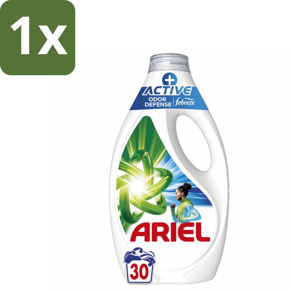 1 x Ariel - Vloeibaar Wasmiddel - +Actieve Odor Defense - 30 Wasbeurten - 1,35 liter - Vloeibaar Wasmiddel - Geurverwijdering - Zweetgeuren - Vlekverwijdering - Wasmiddel Voor Sportkleding