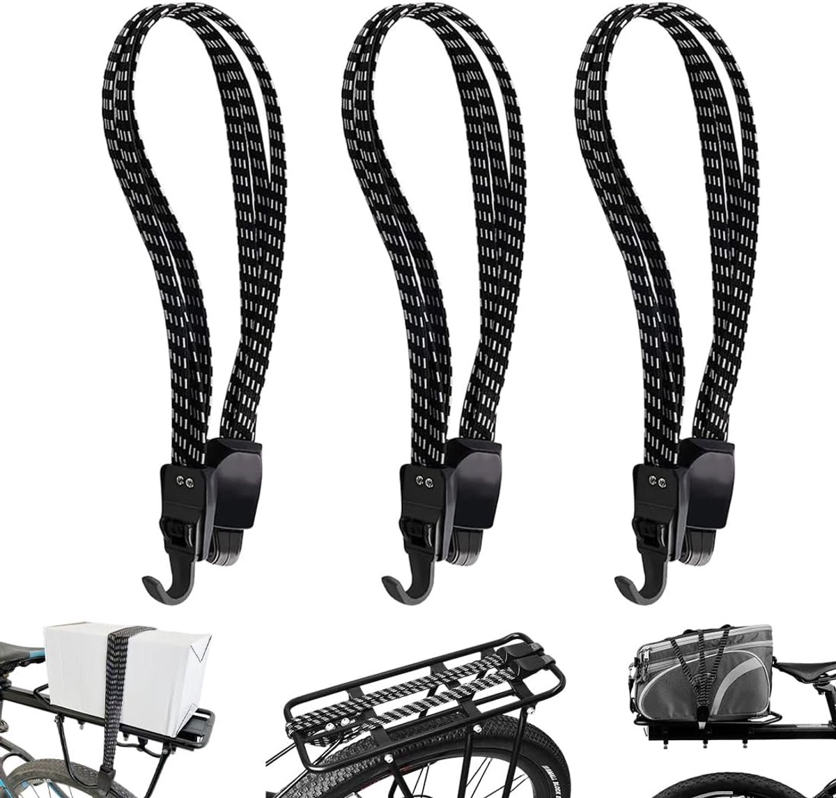 Cinghia di Tensione - Elastische Spanbanden - Met Haken - Ideaal voor Fietspakketten - ShopVlot