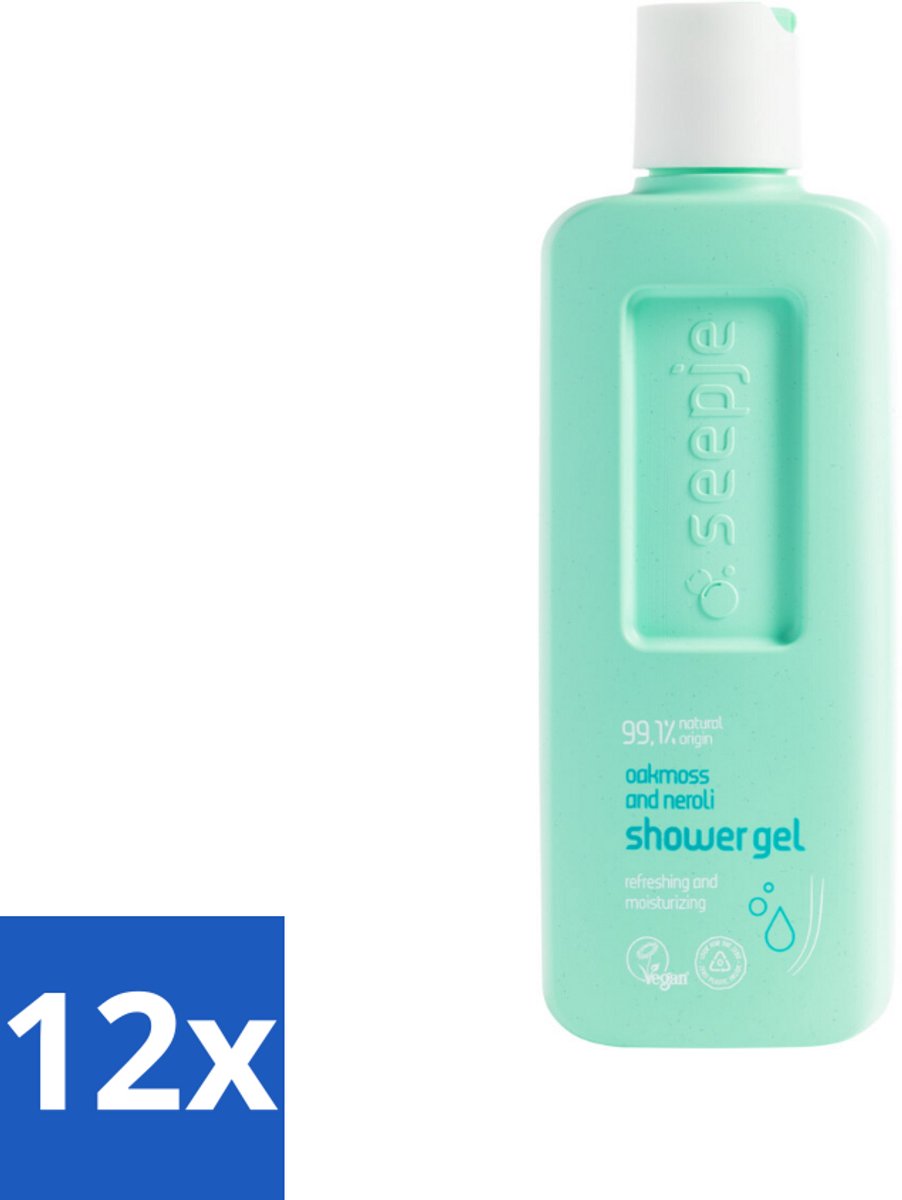 12 x Seepje - Douchegel - Hydraterend & Verfrissend - Eikenmos en Neroli - 300 ml - Douchegel - Hydraterend - Verfrissend - Eikenmos - Neroli