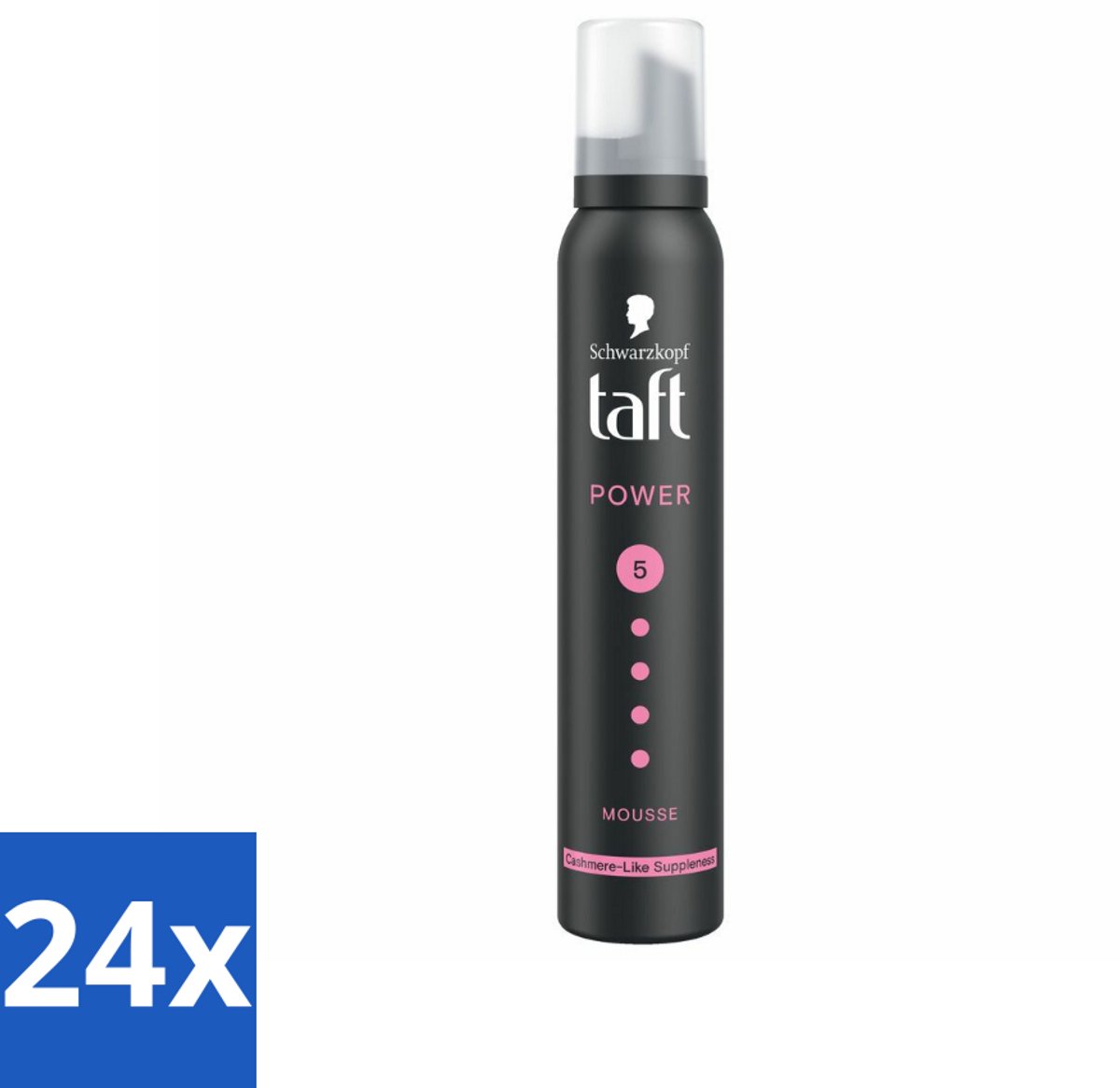 24 x Taft - Haarmousse - Power 5 - Zijdezachte hold - 200 ml - Haar Mousse - Volume Mousse - Haar Styling - Zijdezacht Haar - Stevige Hold
