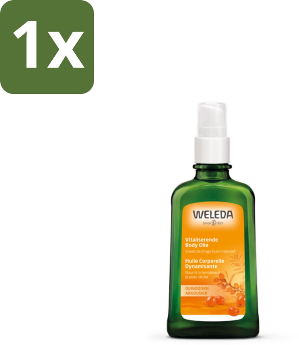 1 x WELEDA - Bodyolie Vitaliserend - Duindoorn - 100% natuurlijk - 100 ml - Duindoorn Body Olie - Body Olie Vitaliserend - Huidverzorging - Huidvernieuwing - Antioxidanten