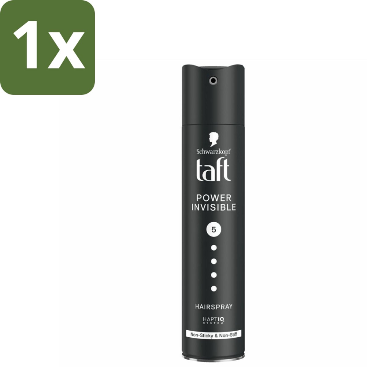 1 x Taft - Power Invisible 5 - Haarspray - Onzichtbare hold - 250 ml - Onzichtbare Hold - Haarspray - Natuurlijk Gevoel - Fixatie - Haar Bescherming