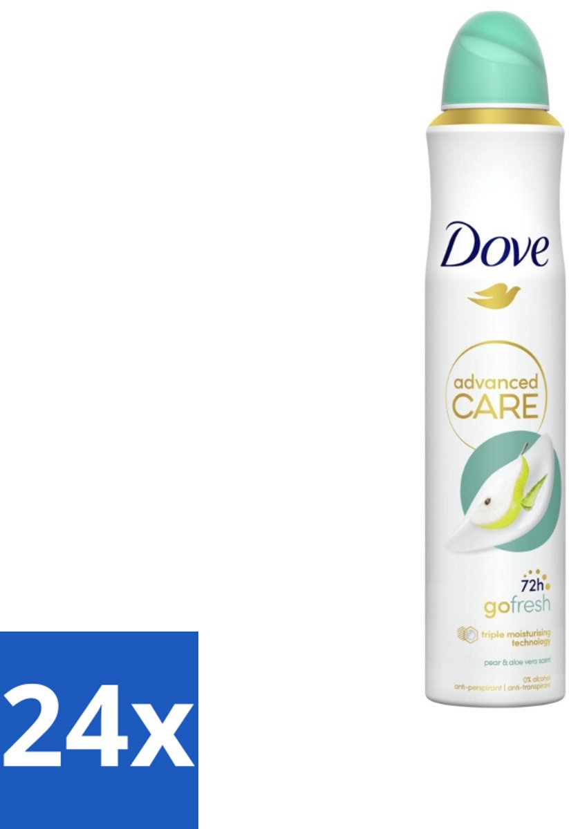 Dove Deodorant Spray - Peer & Aloë Vera - 200 ml - Voordeelverpakking - 24 stuks