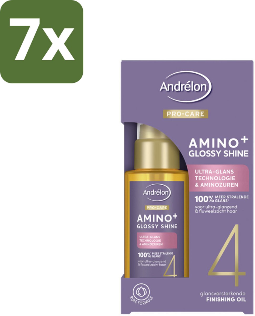 Andrélon – Finishing Oil – Pro Care Amino+ Glossy Shine – 50 ml - Bulkverpakking - 7 stuks