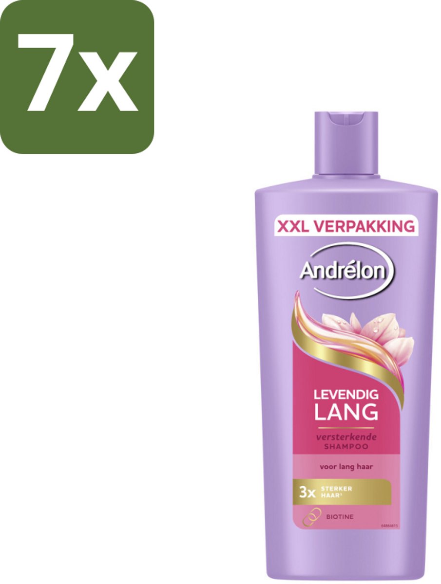 Andrélon – Shampoo – Levendig Lang – 685 ml - Bulkverpakking - 7 stuks