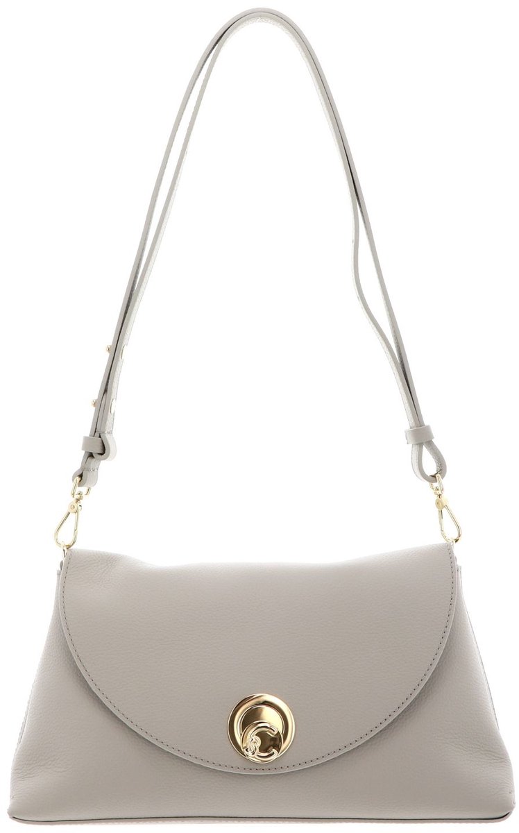 COCCINELLE Leren schoudertas Nikla Handbag Double Grainy Leather Eucalipto / Fango groengrijs
