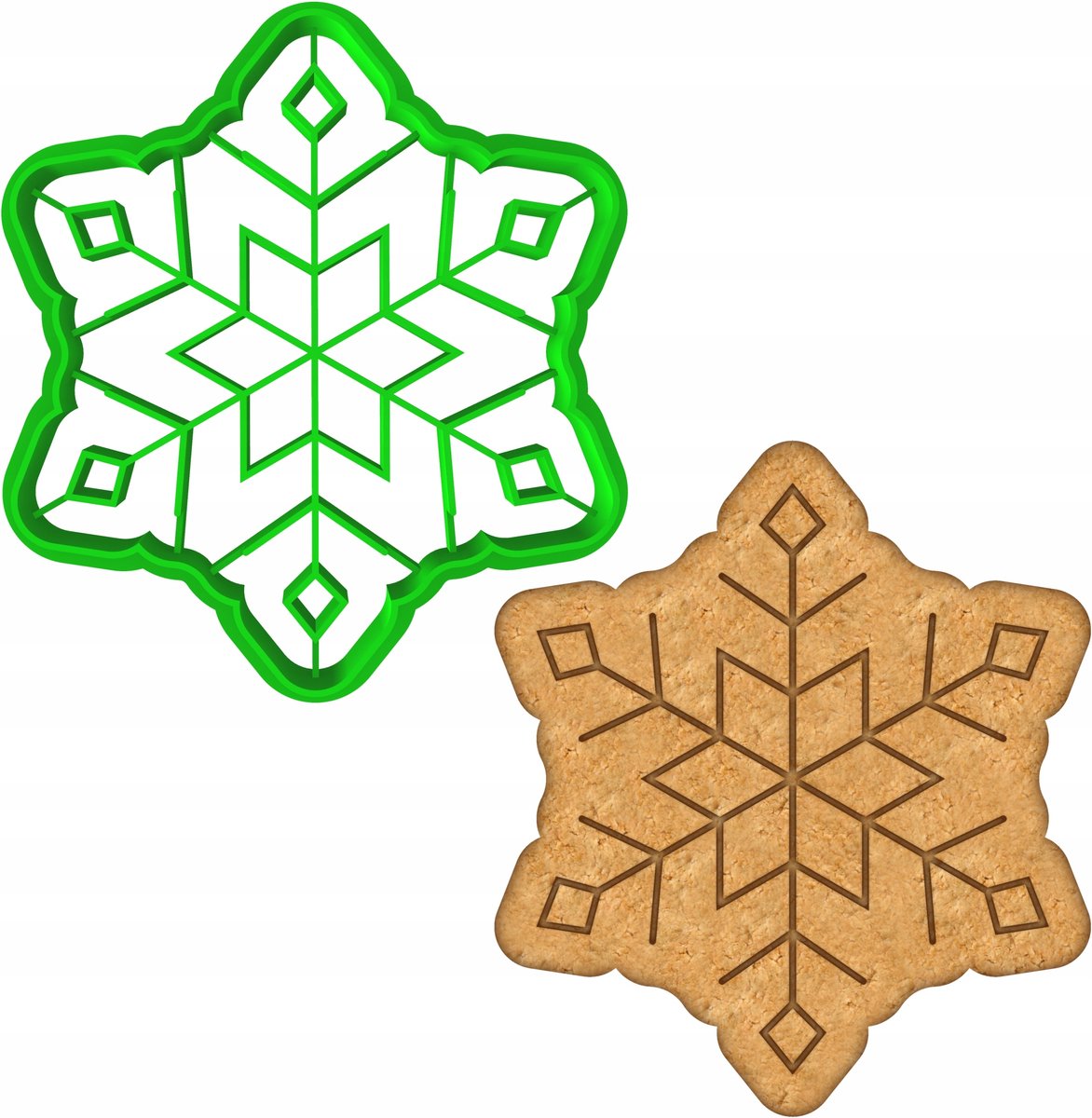 Merkloze Kerst Koekjesvorm - Sneeuwvlok