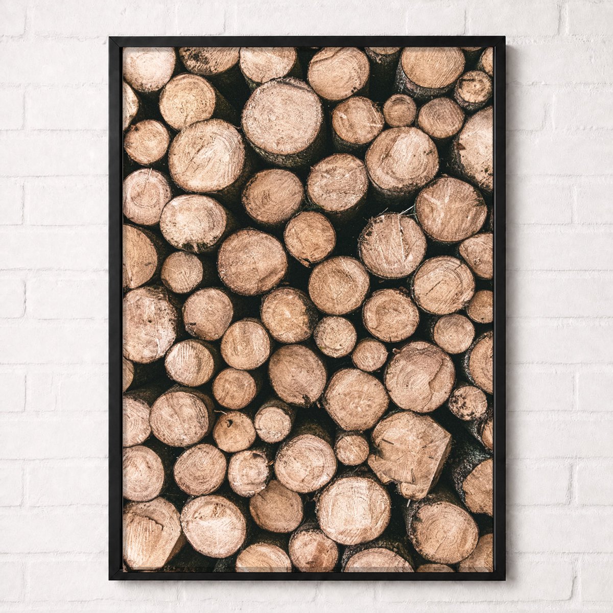 Gestapeld Brandhout Poster - Rustic Nature Collection - Natuur Posters - A1+ 61 x 91,5 cm