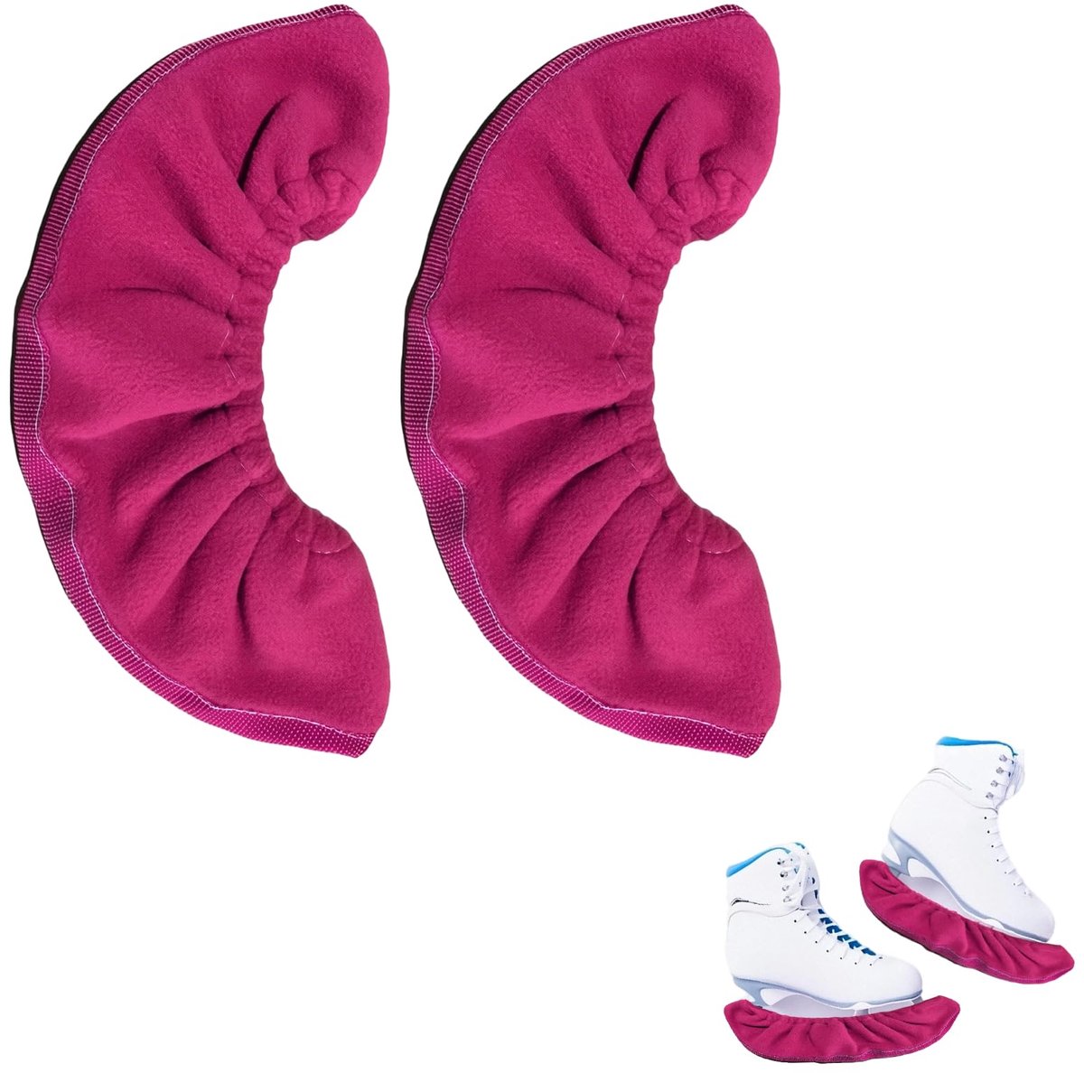 Kufenbeschermers voor Schaatsen - Elastische Bescherming voor IJs- en Hockeyschaatsen (Rosa)
