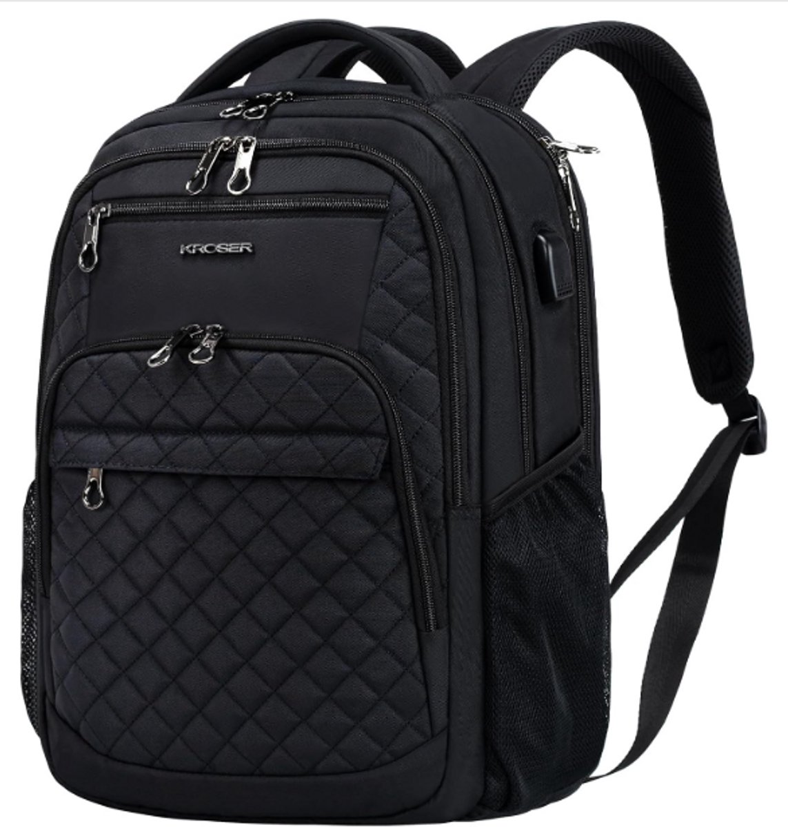 Business Laptoprugzak 17 Inch – Ruime Laptoptas – Waterbestendig – Grote Vakken – Bagageriem – Comfortabel – Dames & Heren – Zwart