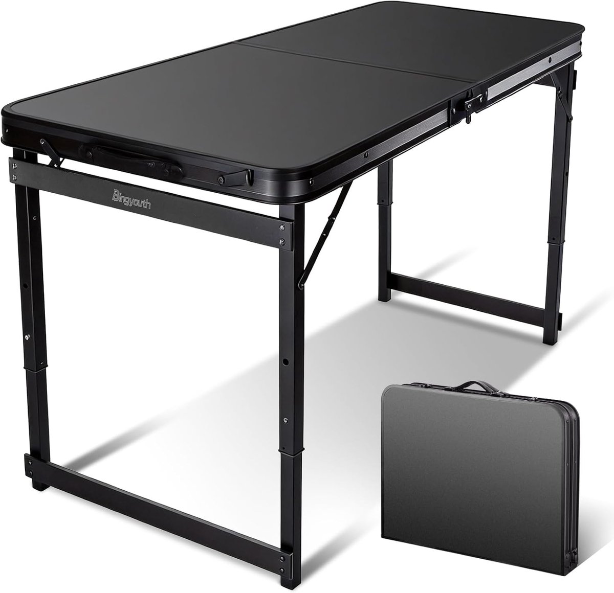 Opvouwbare tafel 100x60 - Verstelbare poten - Ideaal voor camping