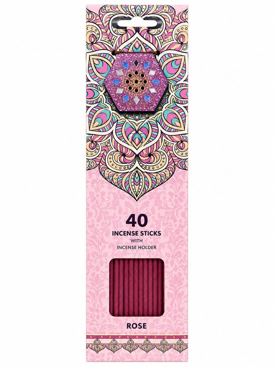 Wierookstokjes Rosé met Wierookhouder – Rosé – 40 Stuks
