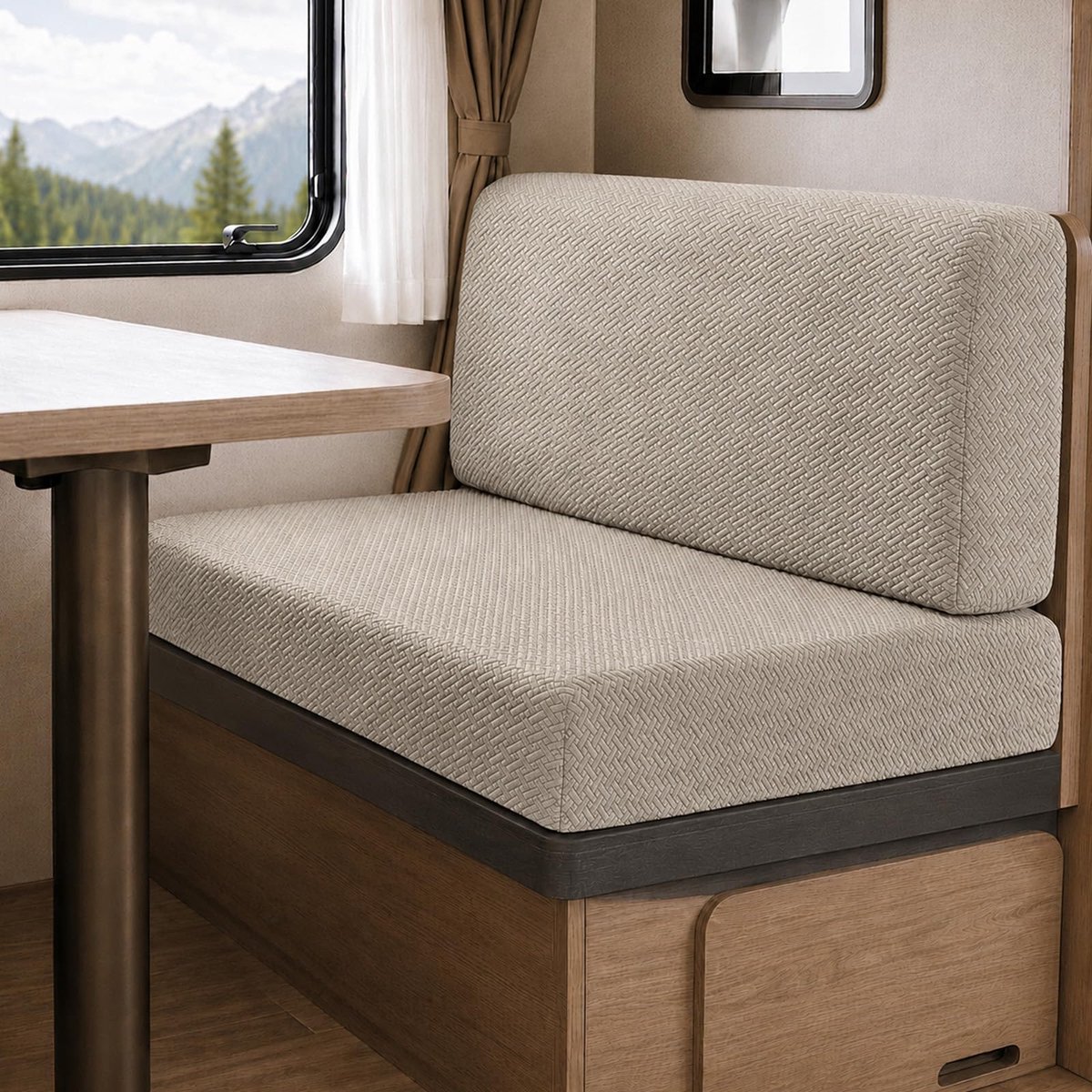 Kussenslopen set voor caravan en camper - elastische jacquard - verstelbaar met riemen - comfortabele uitstraling - ShopVlot