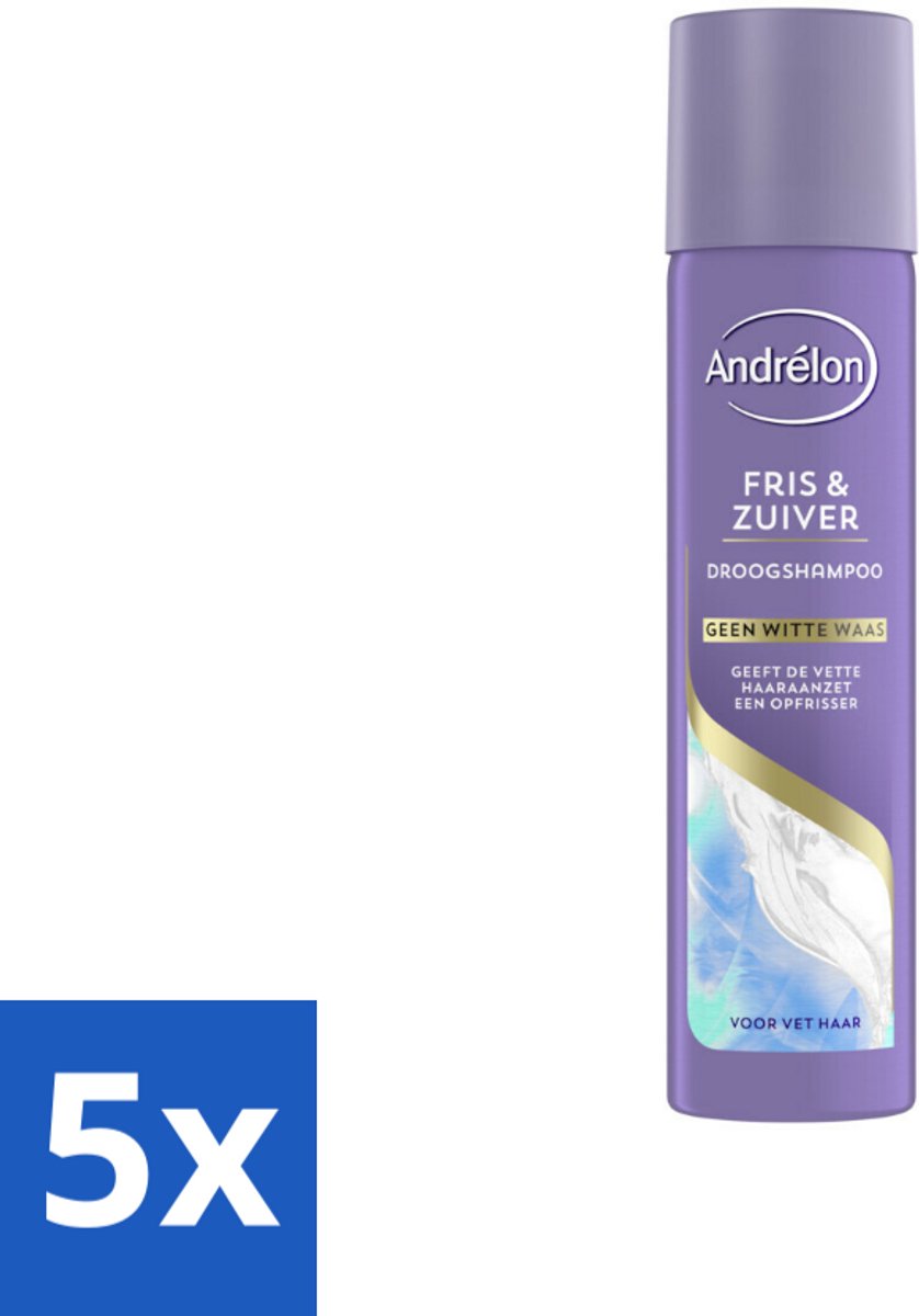 5 x Andrélon Special - Fris & Zuiver - Droogshampoo - 245 ml - Droogshampoo - Fris Haar - Vet Haar - Haarkleur - Haartype