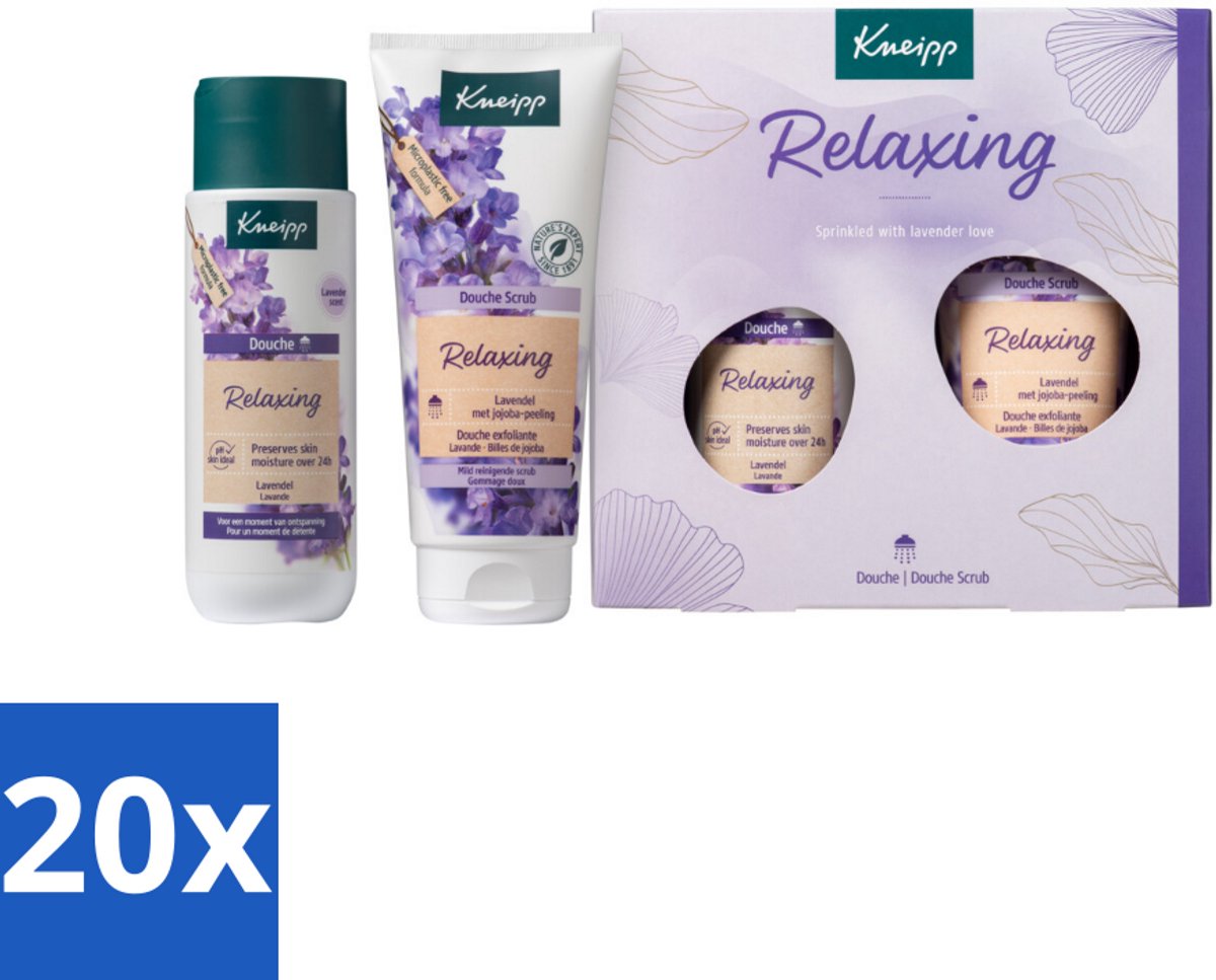 20 x Kneipp - Relaxing Favourites Geschenkset - Lavendel - Lavendel - Ontspanning - Huidverzorging - Geschenkset - Douchegel