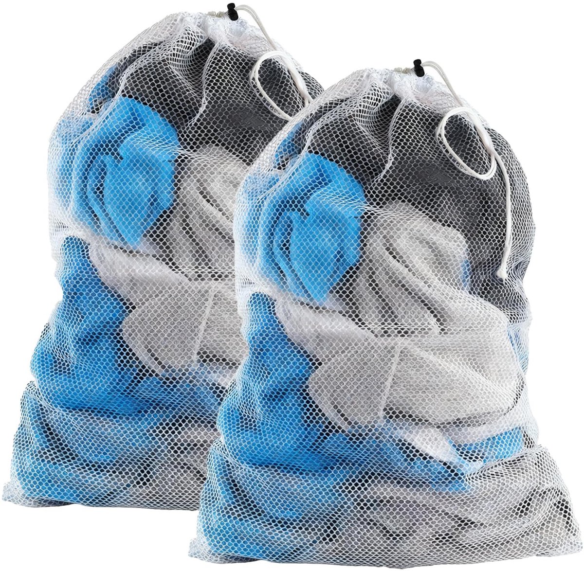 Wasnet voor wasmachine 60 x 90 cm - waszak met koordstopper - herbruikbaar - bescherm kleding tijdens het wassen - ShopVlot