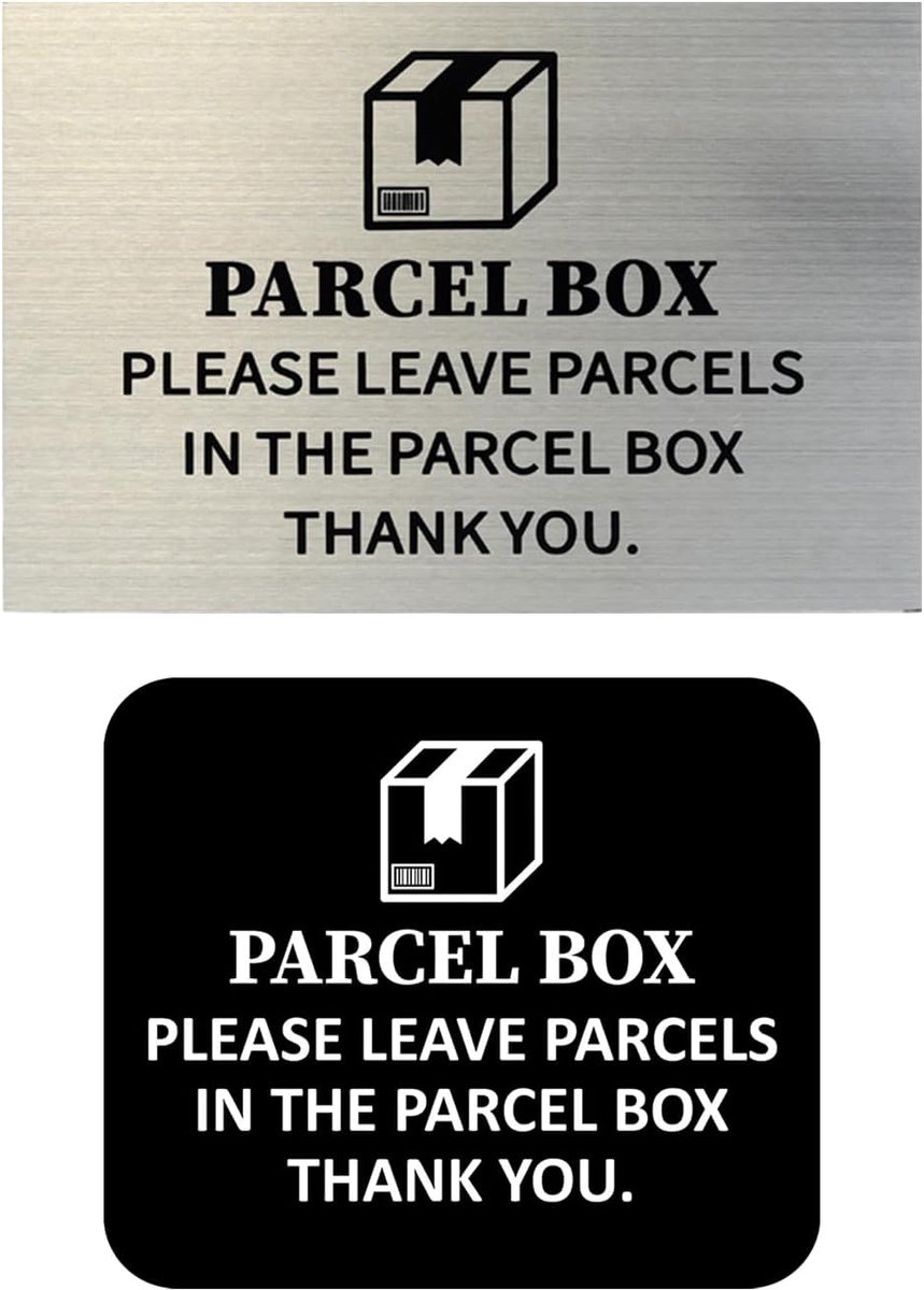 Pakketstickers 4 Stuks - Waterdicht - Metaal - Voor Leveringsinstructies - ShopVlot