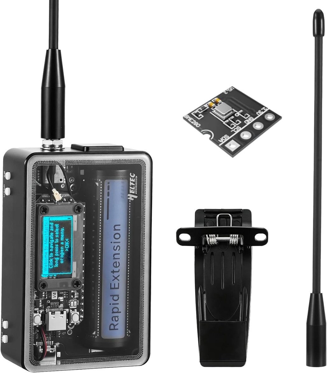 LoRa ESP32 V4 module met BME-280 sensor - 2800 mAh batterij - GPS en gehard glas - ideaal voor Arduino Meshtastic - ShopVlot