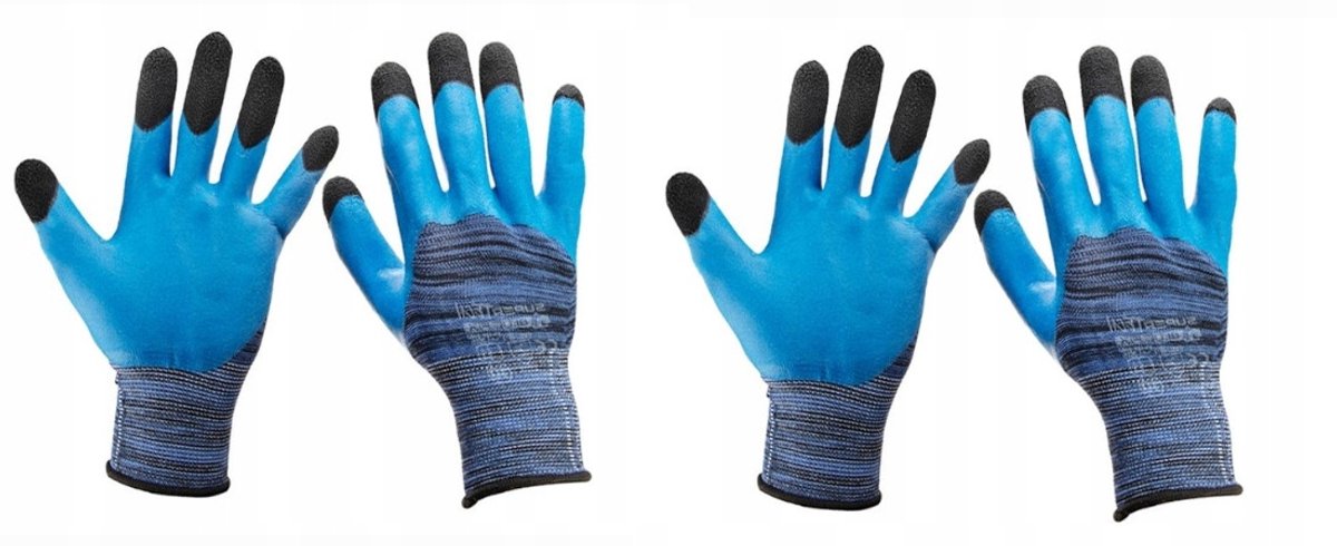 Werkplaats handschoenen gebreid met latex coating, maat 10, 2 paar