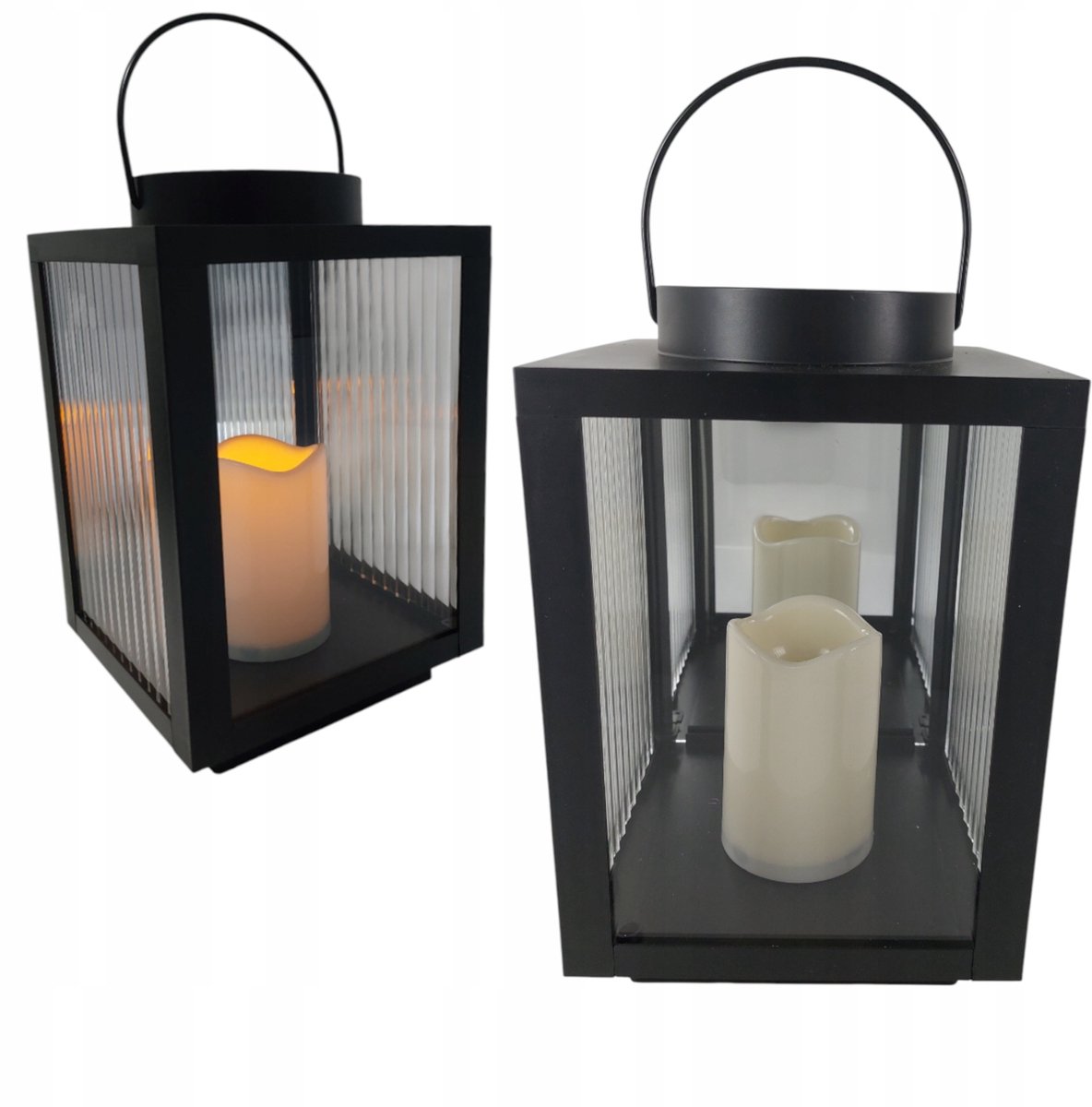 Zonne-energie LED Lantaarn Zwart - Sfeervolle Tuinverlichting