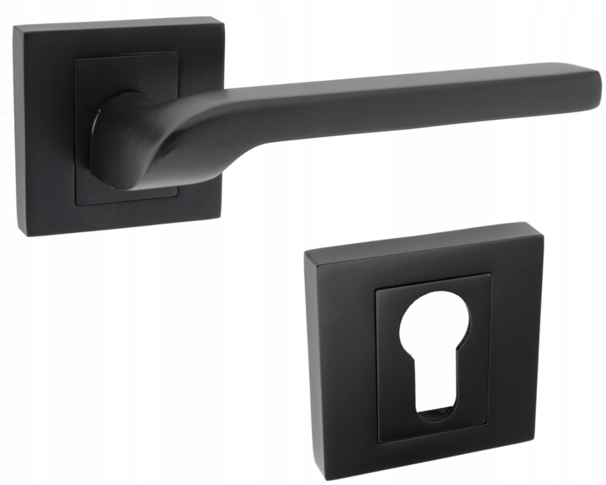 Zoya Deurklink met Schild - Mat Zwart - Aluminium