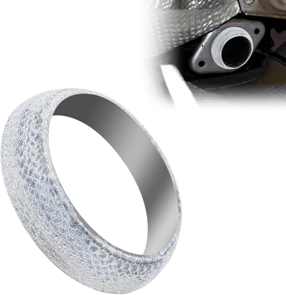 Uitlaatmanifoldpakking 48mm - Universele grafiet donut - Voorkomt lekkagegeluid - Geschikt voor auto's en SUV's - ShopVlot