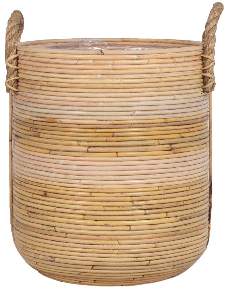 Mand Rotan - Rond - Naturel - Mand Streep Middel