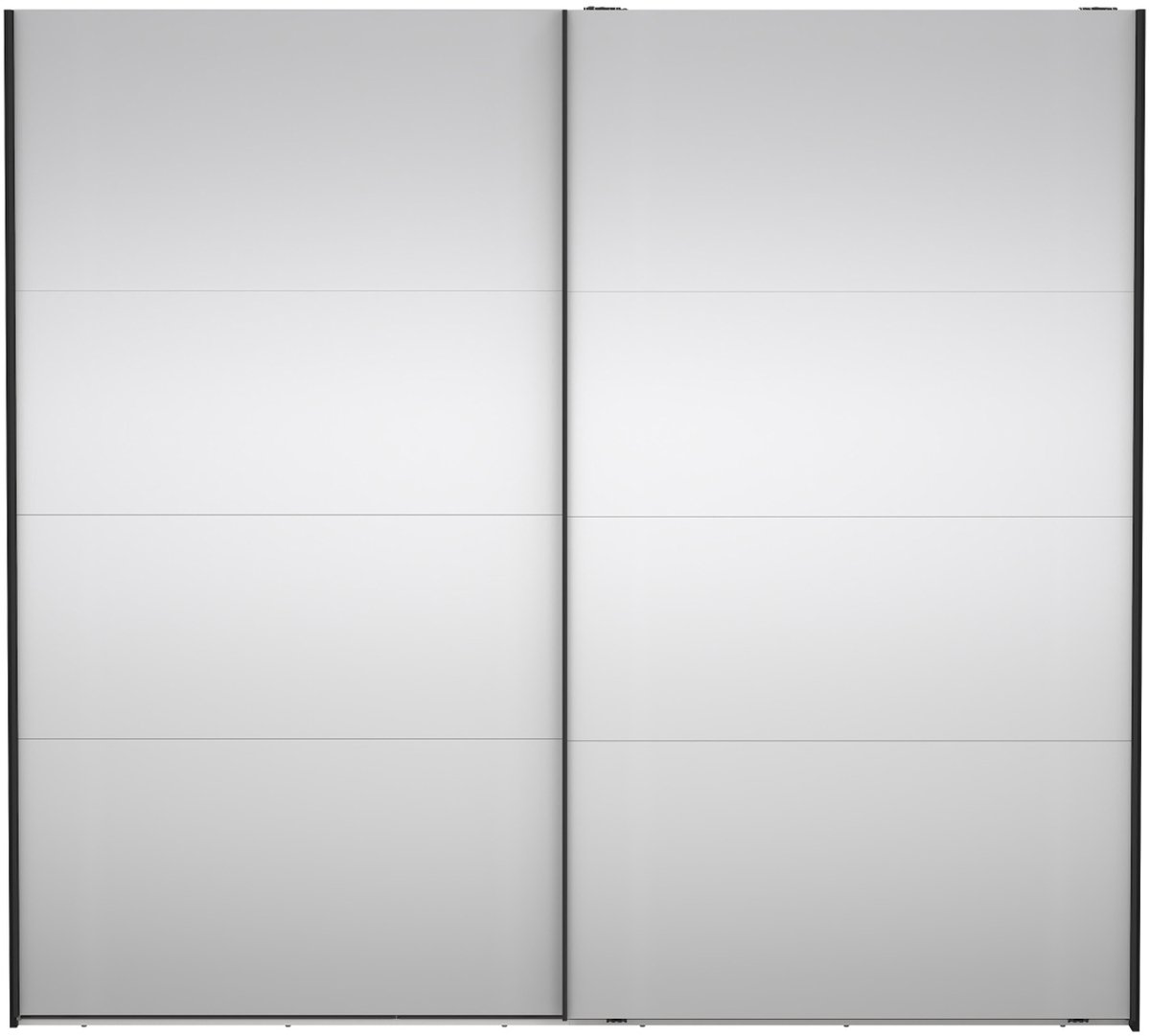 Giga Living Kledingkast Catania - Zwart - Incl. Spiegel Schuifdeuren - 244cm