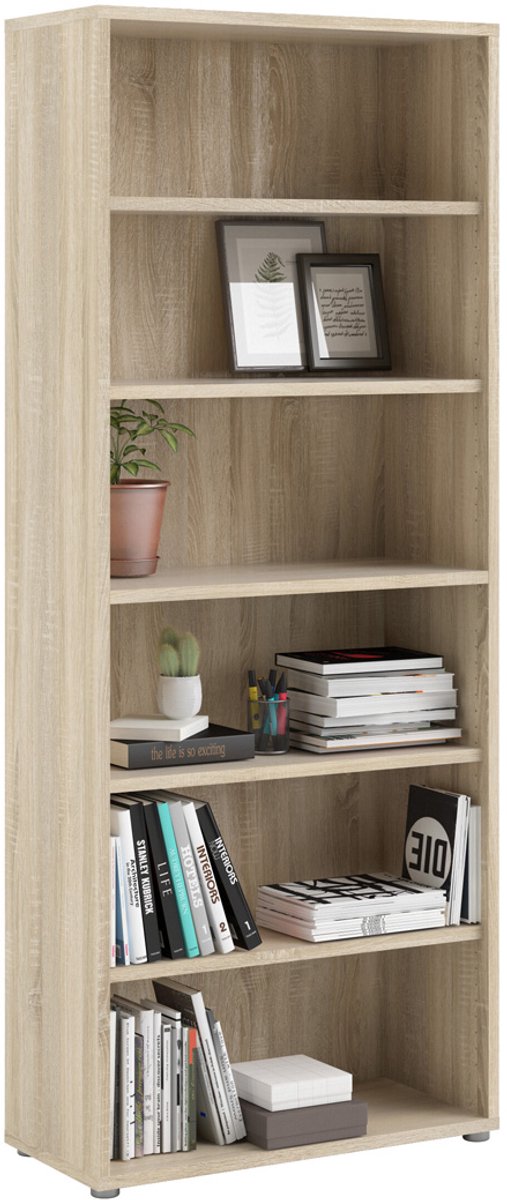 Giga Living Boekenkast Prima - Naturel - 90x40x220cm