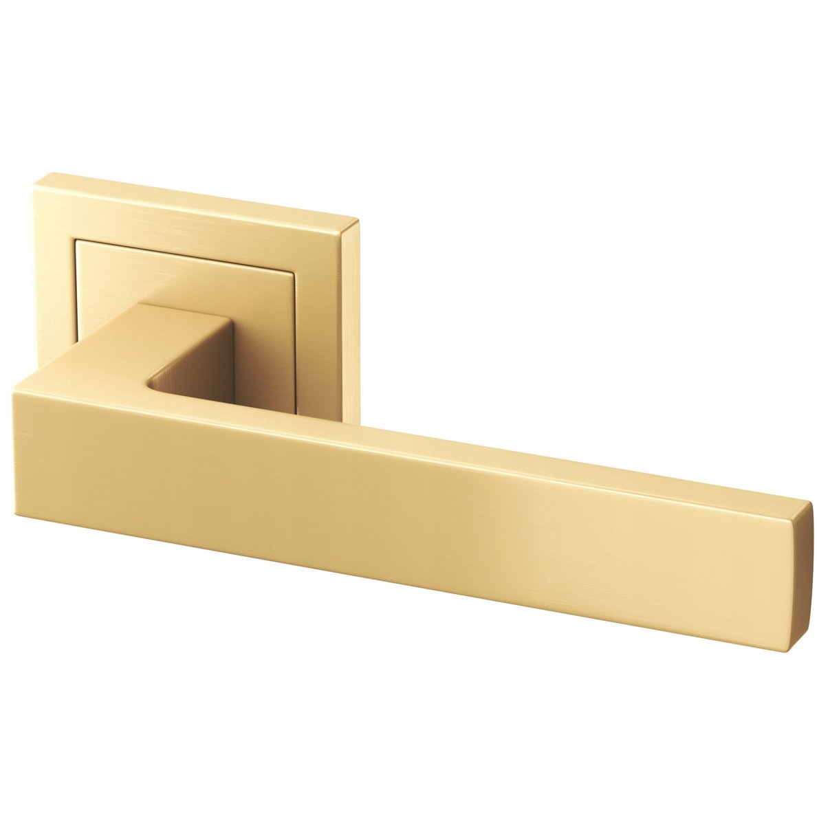 Matte Gouden Deurklink ERGO - Messing Satiné - Dubbele Veer