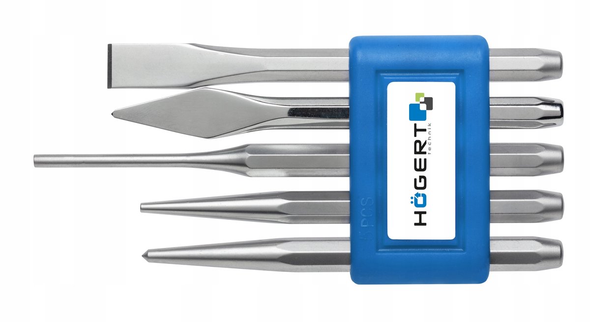 HOGERT HT3B713 Set beitels, lekke banden en gereedschapskist 5-delig