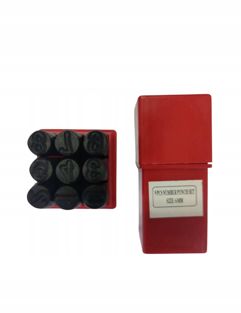 Merkloze Digitale Stempels 6 mm - Set van 9 Stuks