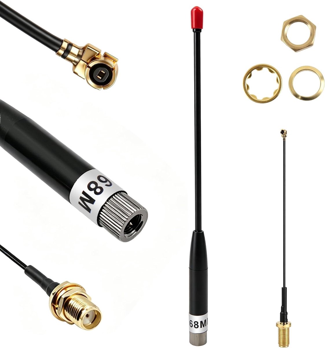 Antenne 868 MHz 10 dBi Gain - 17 cm lange zweepantenne - lange afstandsverbinding - ShopVlot
