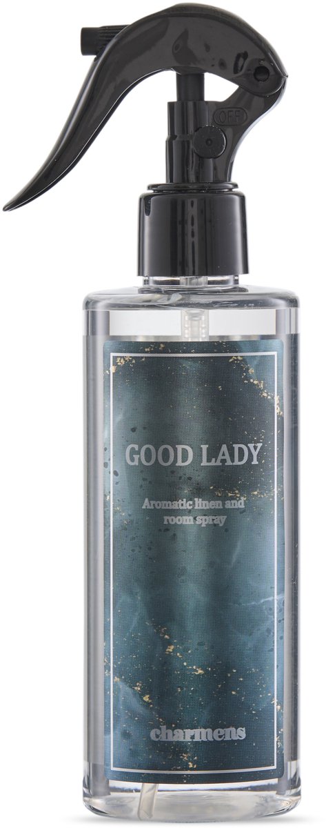 Charmens Good Lady Roomspray – Huisparfum – Interieurparfum – Huisgeur – Kamergeur – Geurverspreider – Daily Fragrance – Linnen & Textiel – Room Spray – Home Spray – Spa & Wellness – Massagesalon – Beautysalon – 250 ml