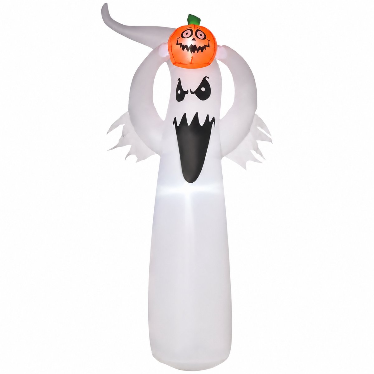 Sello! Halloween decoratie – geest – pompoen – ledverlichting – binnen/buiten – weersbestendig – incl. ventilator – 180cm hoog