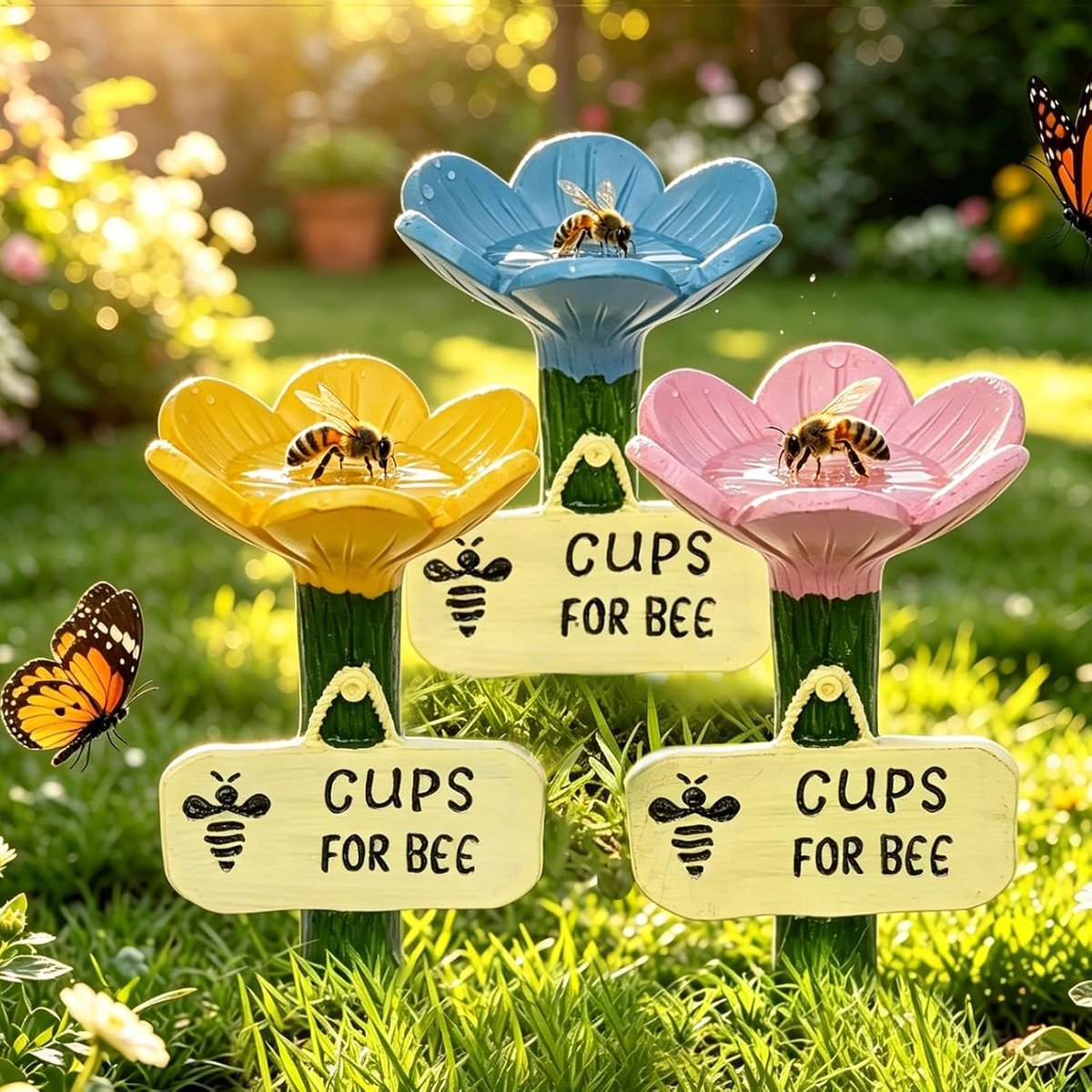 3 stuks insectendrinker, bijendrank voor de tuin, insectendrinker, tuin, fascinating drinkers (3 stuks) - ShopVlot